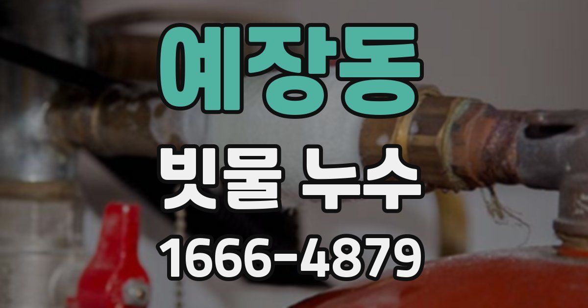예장동 빗물 누수