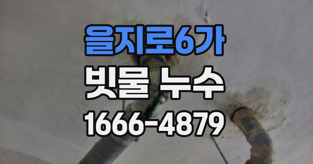 을지로6가 빗물 누수