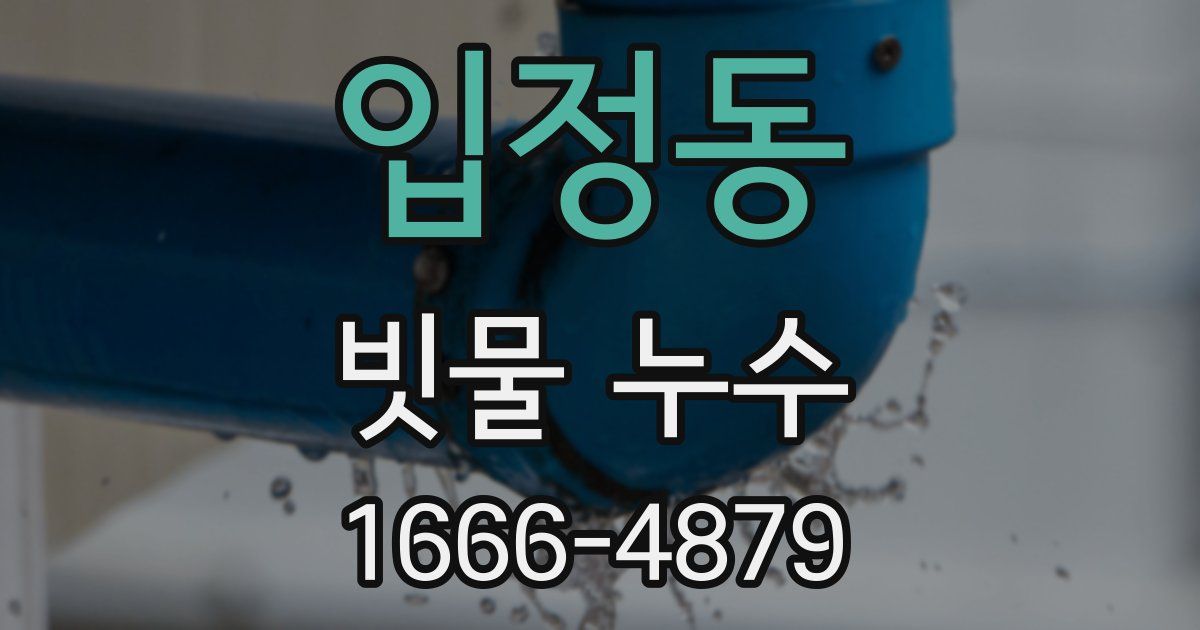 입정동 빗물 누수