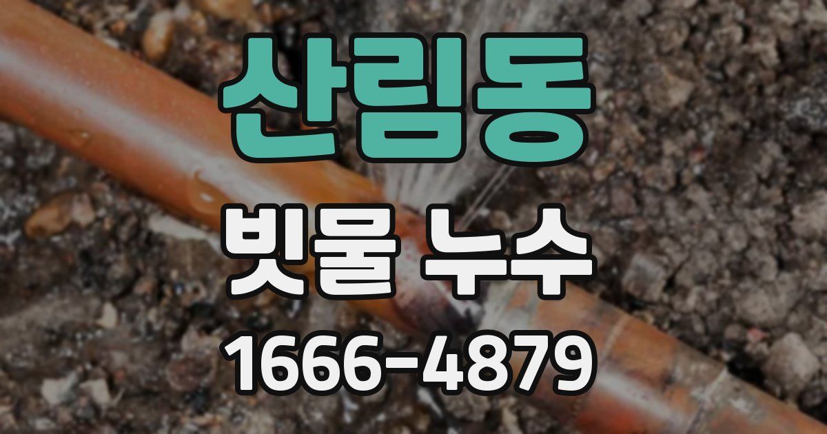 산림동 빗물 누수
