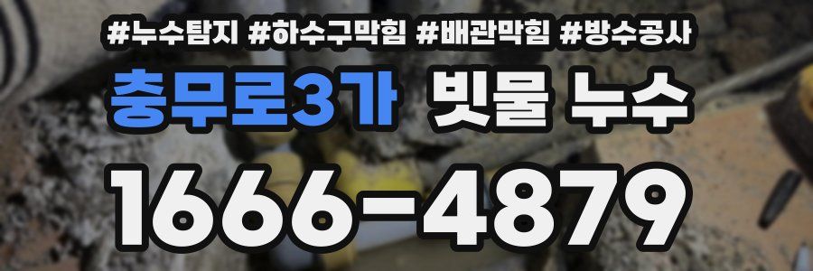 충무로3가 빗물 누수