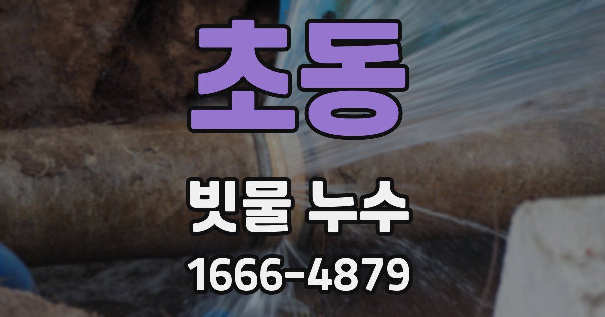 초동 빗물 누수