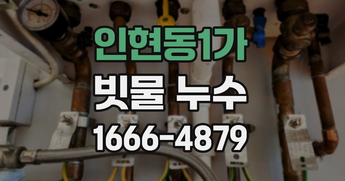 인현동1가 빗물 누수