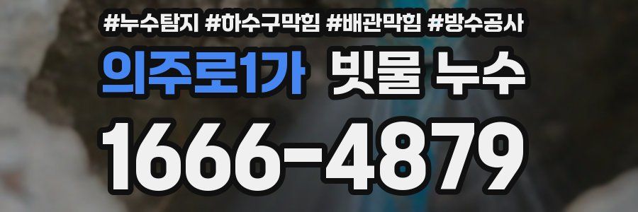의주로1가 빗물 누수