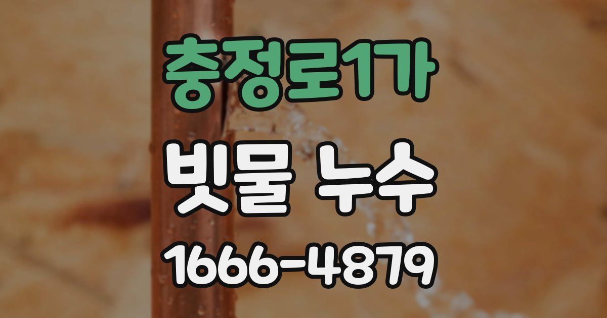 충정로1가 빗물 누수
