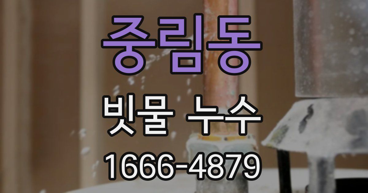 중림동 빗물 누수