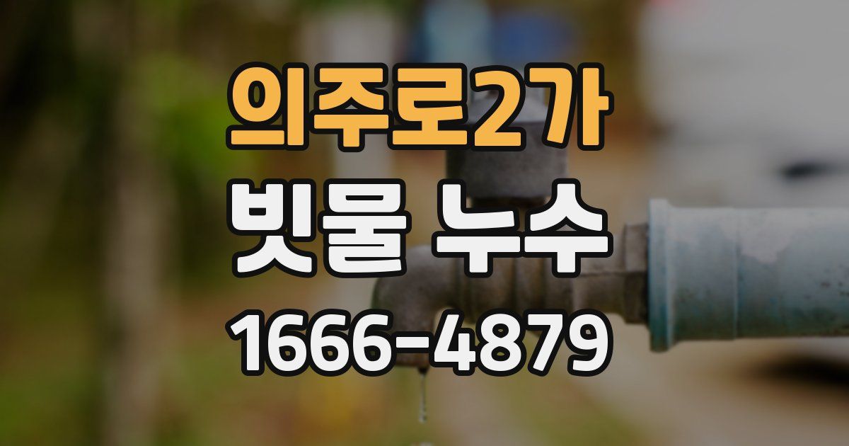 의주로2가 빗물 누수