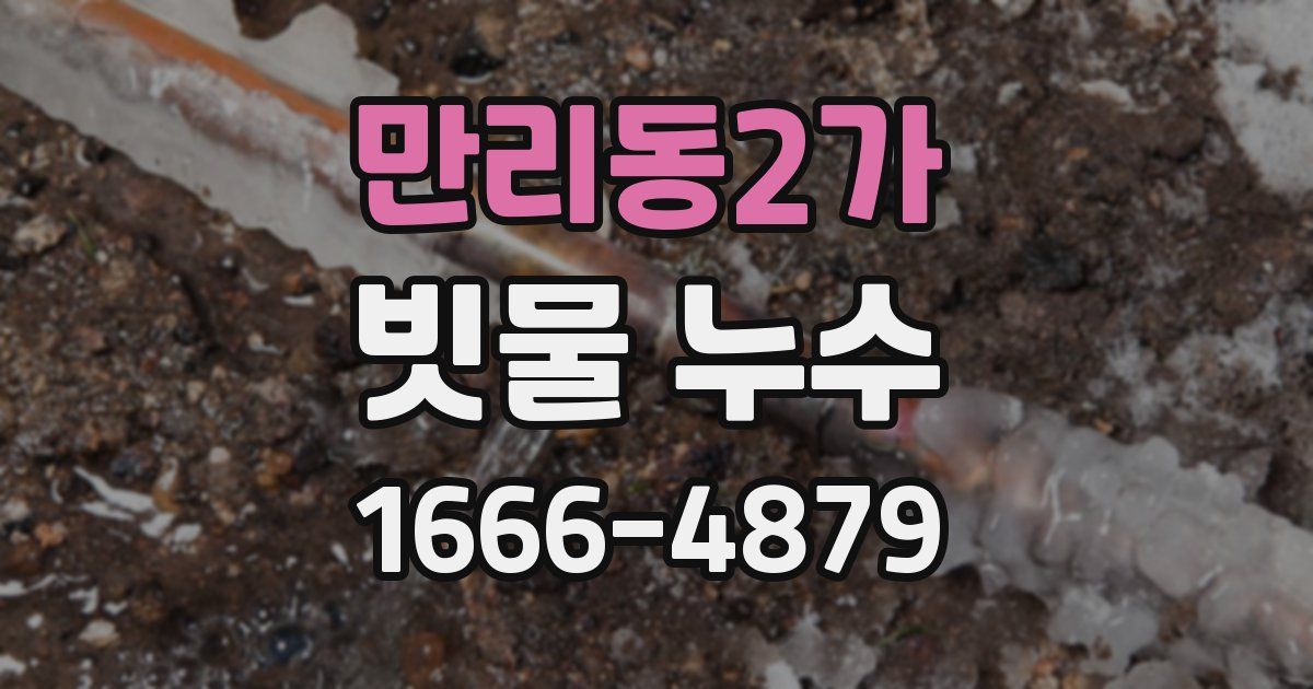 만리동2가 빗물 누수