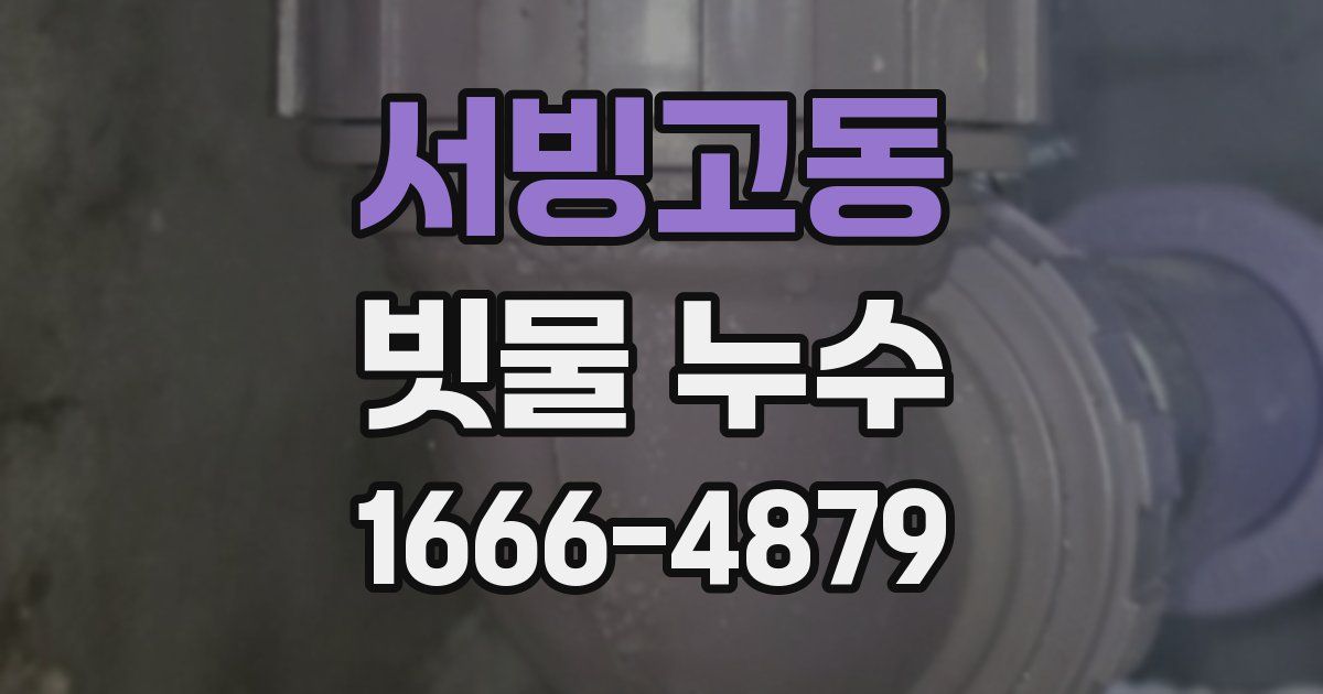 서빙고동 빗물 누수