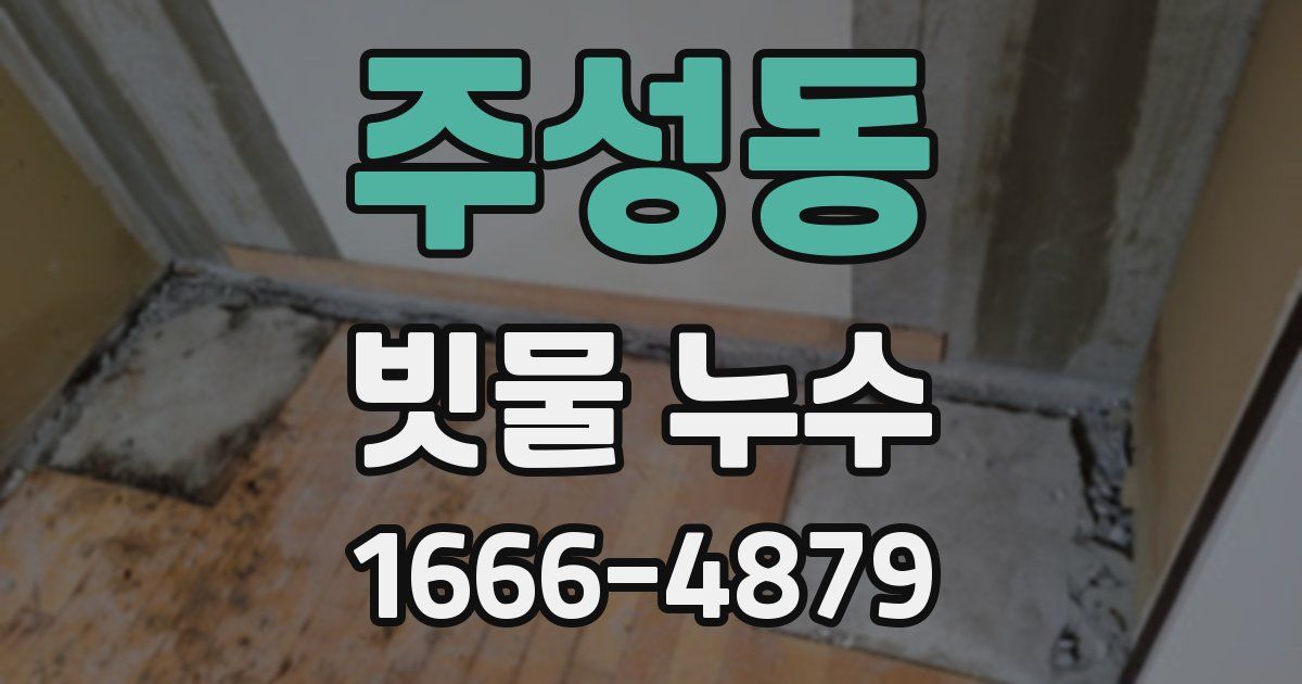 주성동 빗물 누수