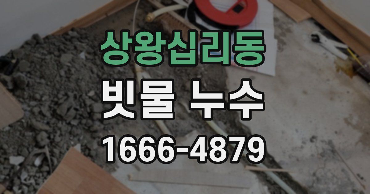 상왕십리동 빗물 누수