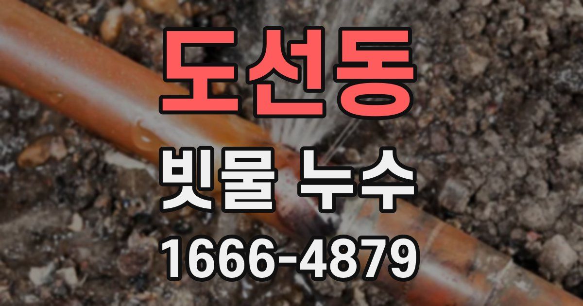 도선동 빗물 누수