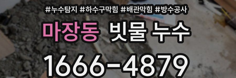 마장동 빗물 누수