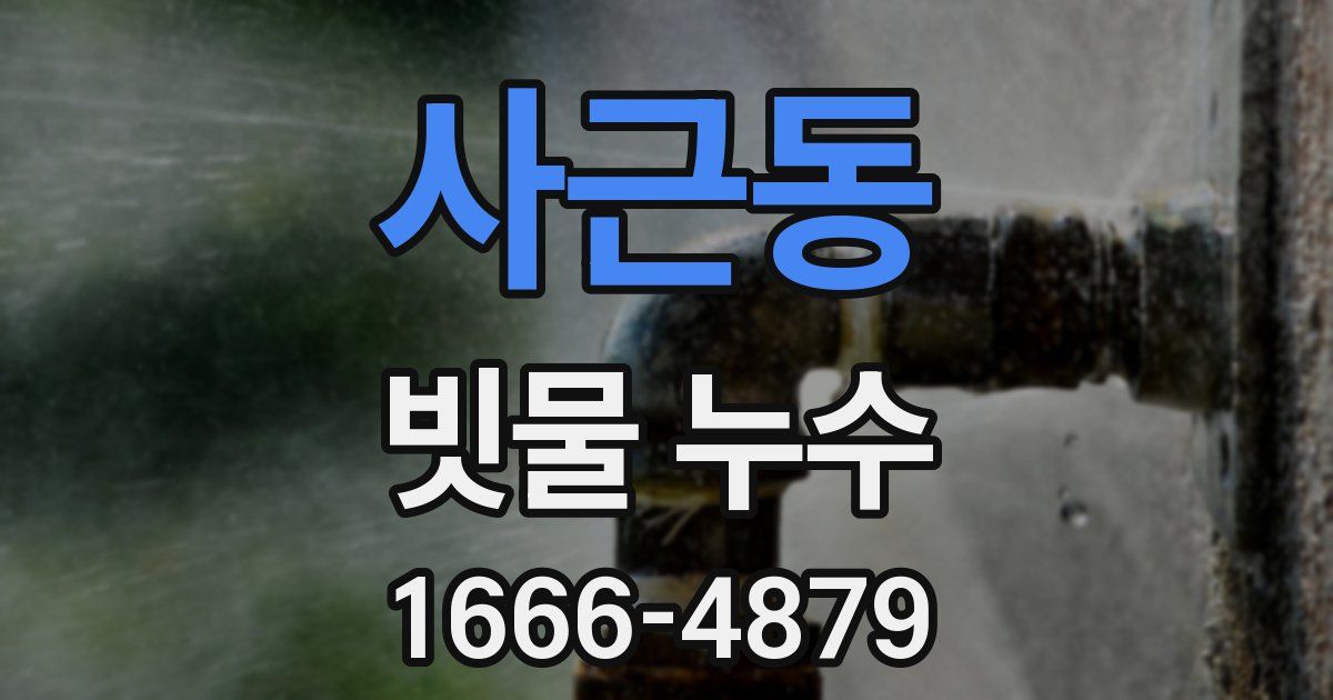 사근동 빗물 누수