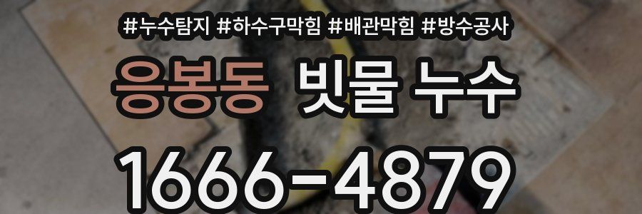응봉동 빗물 누수