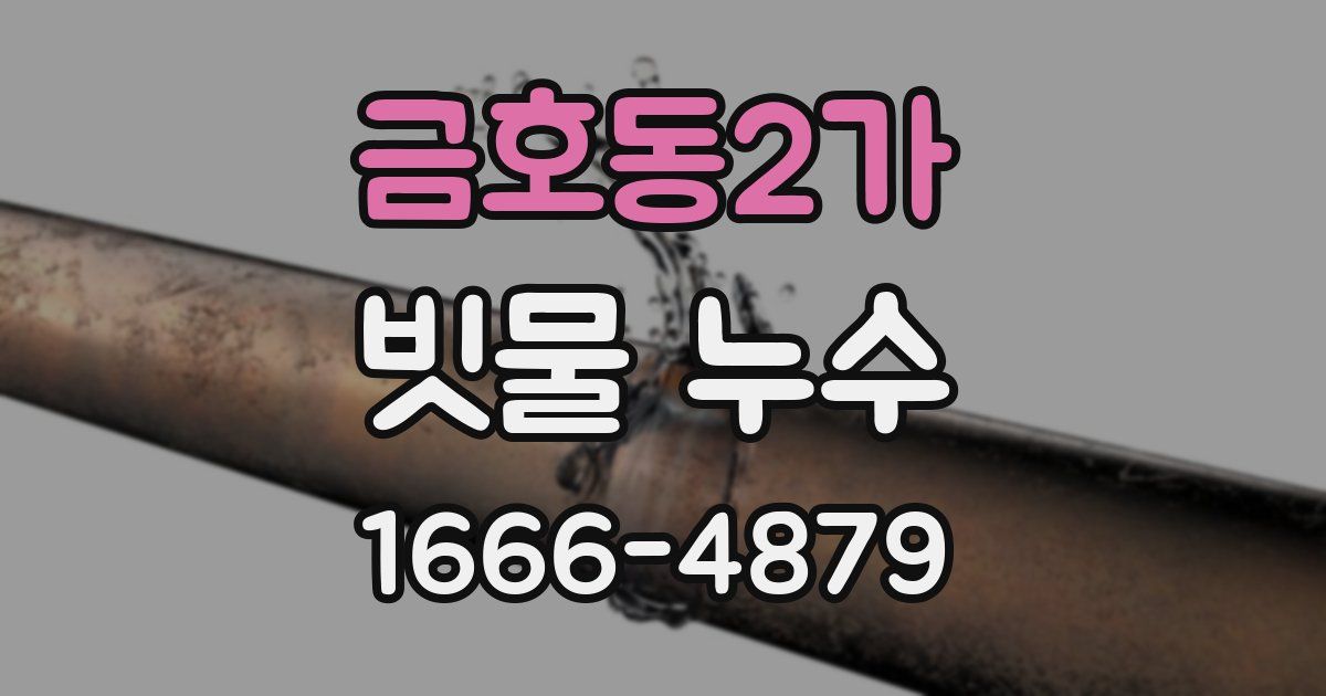 금호동2가 빗물 누수