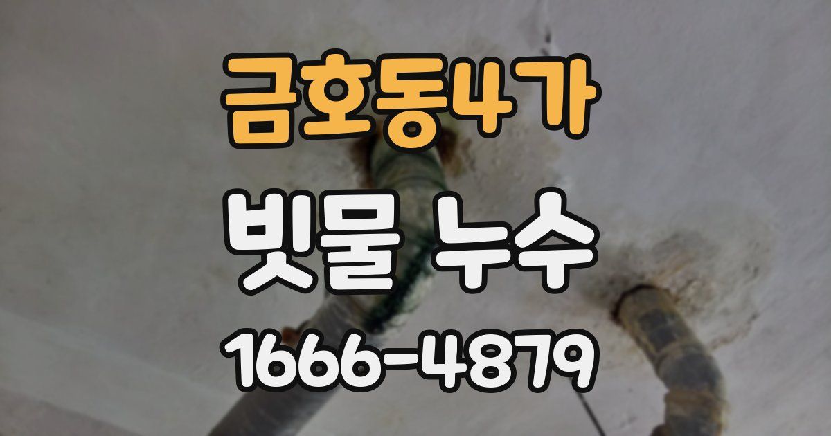 금호동4가 빗물 누수