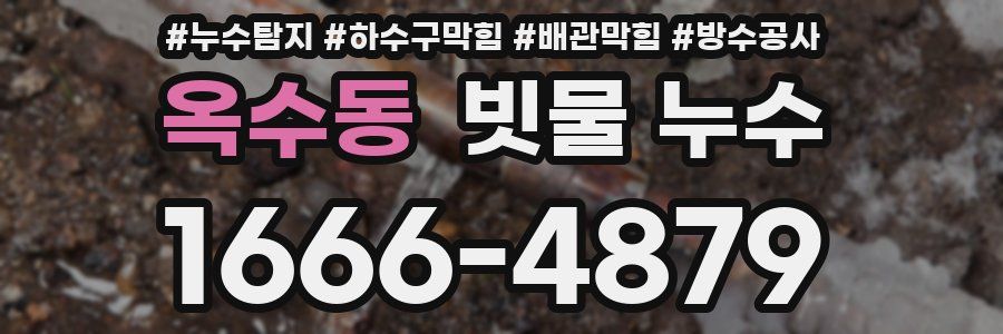 옥수동 빗물 누수
