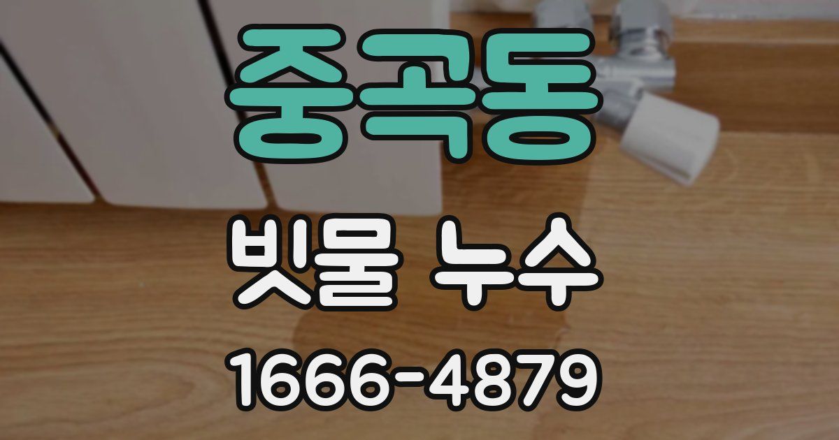 중곡동 빗물 누수