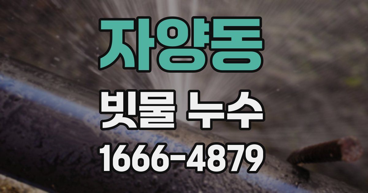 자양동 빗물 누수