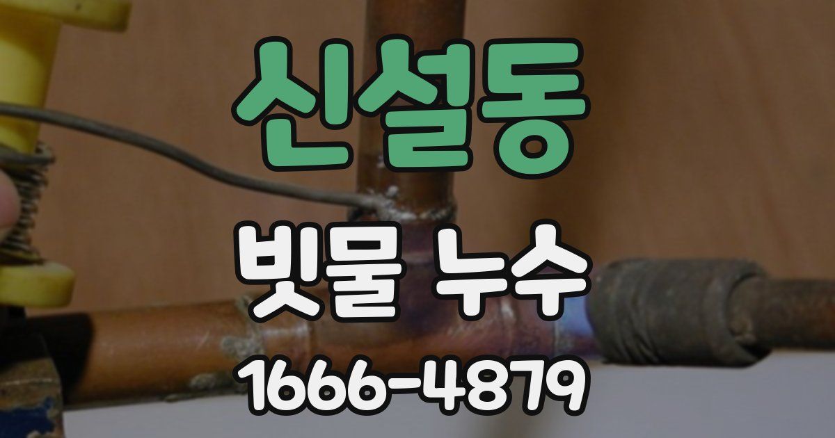 신설동 빗물 누수