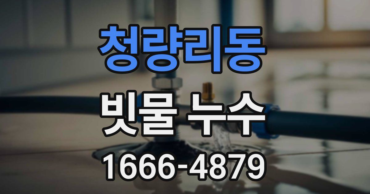 청량리동 빗물 누수