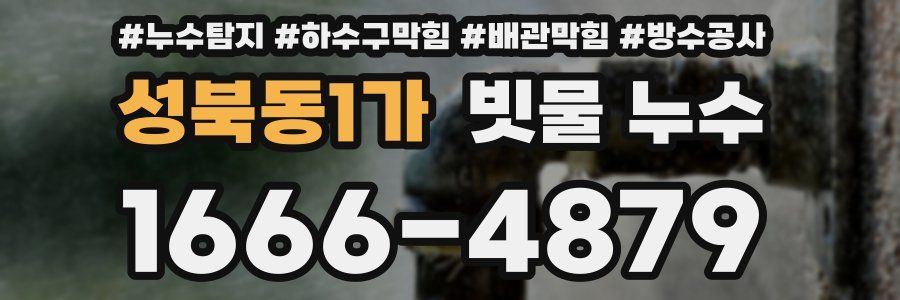 성북동1가 빗물 누수
