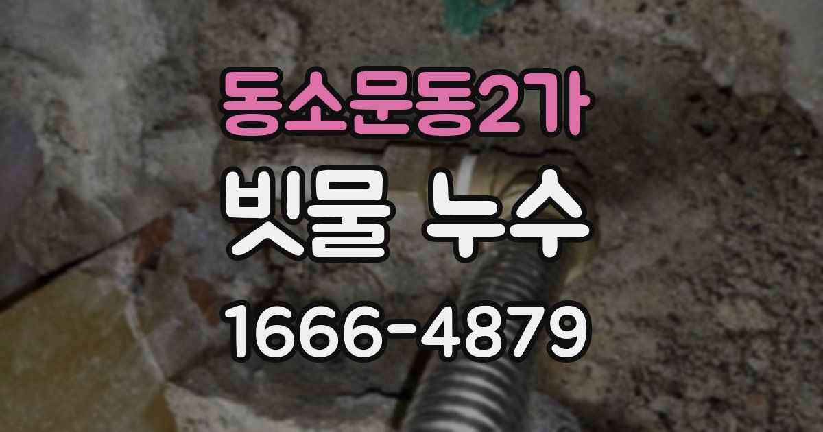 동소문동2가 빗물 누수