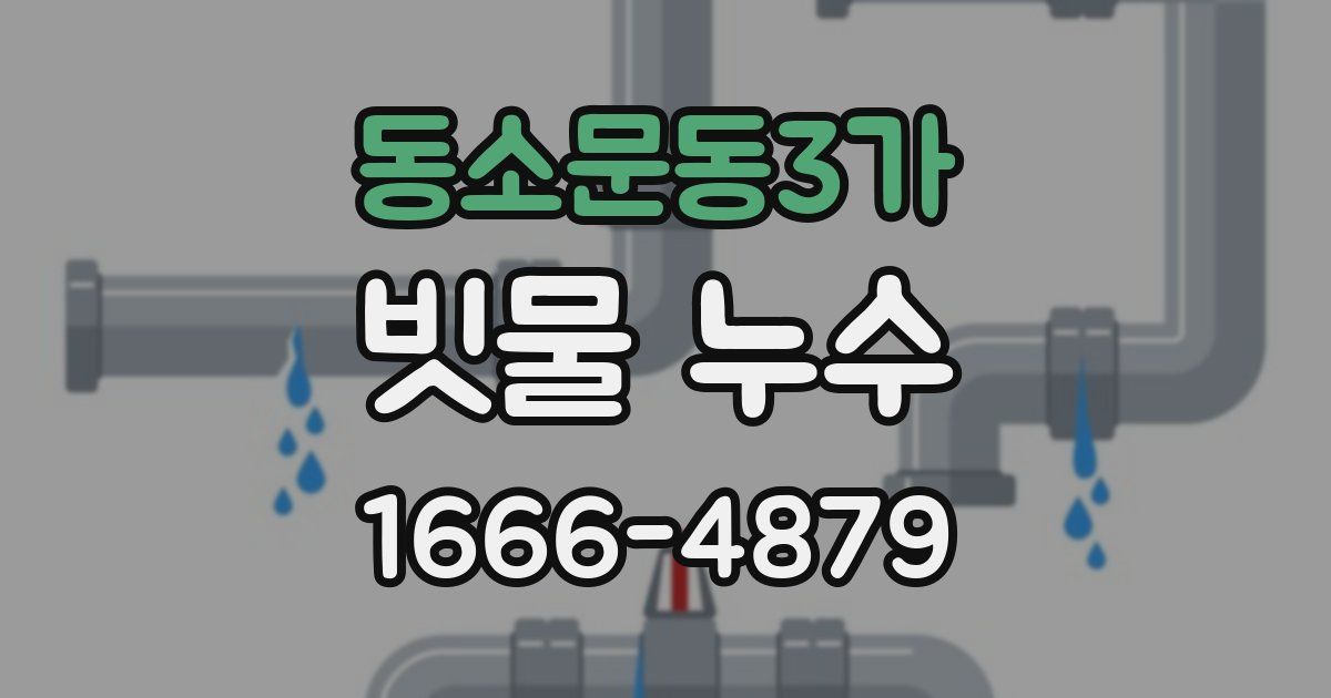 동소문동3가 빗물 누수