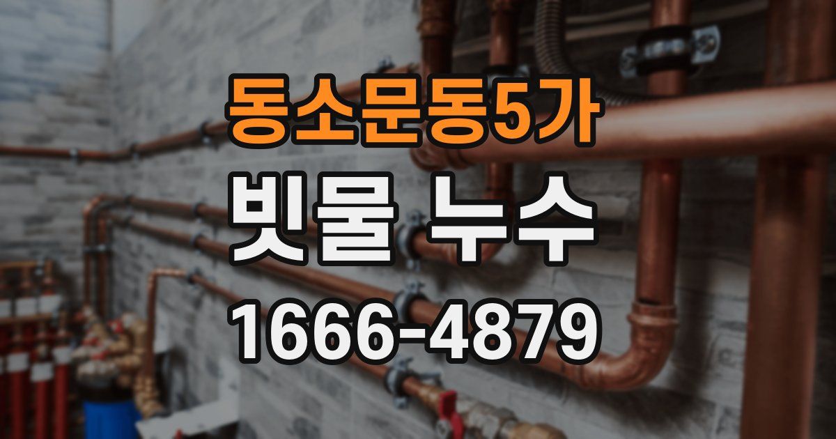 동소문동5가 빗물 누수