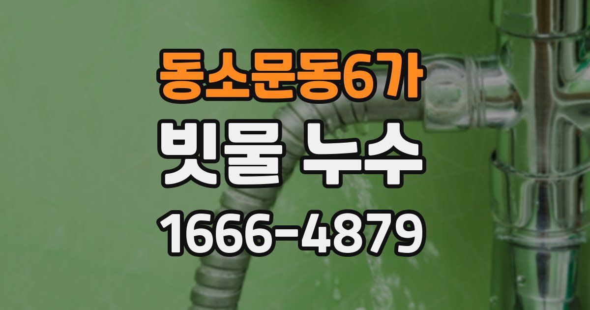 동소문동6가 빗물 누수