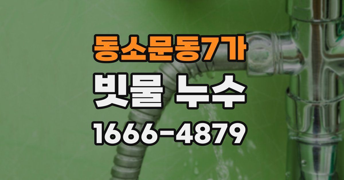 동소문동7가 빗물 누수