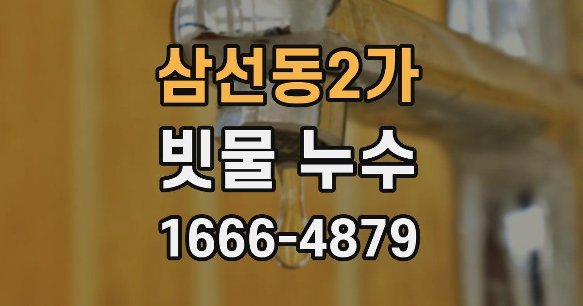 삼선동2가 빗물 누수