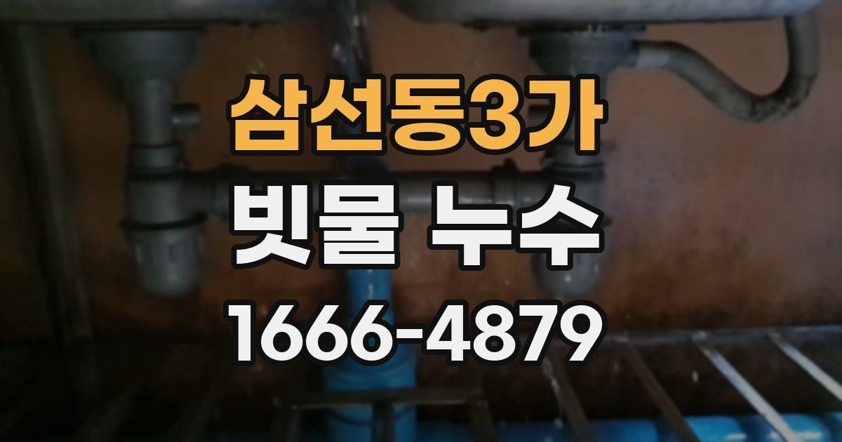 삼선동3가 빗물 누수
