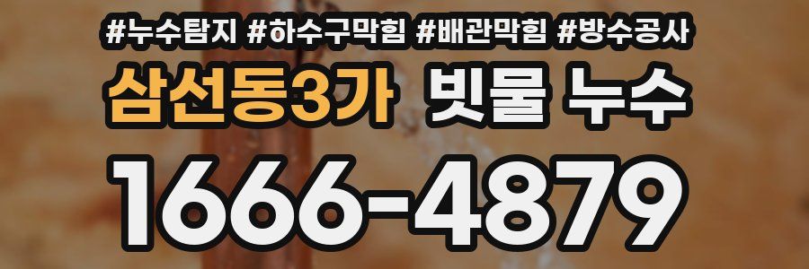 삼선동3가 빗물 누수