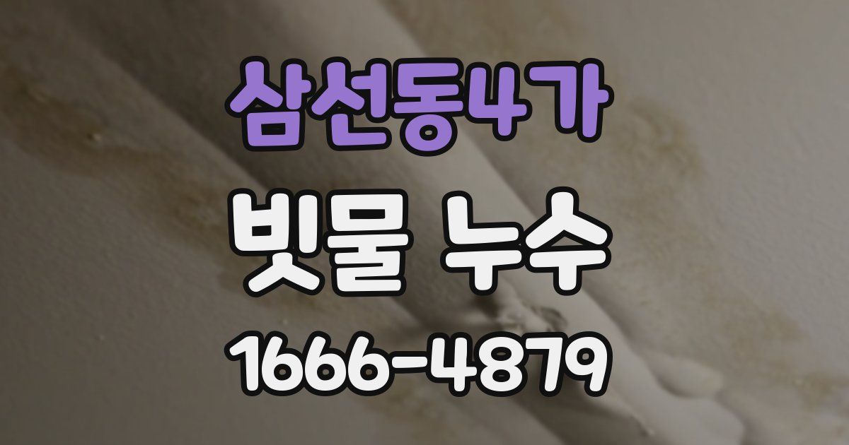삼선동4가 빗물 누수