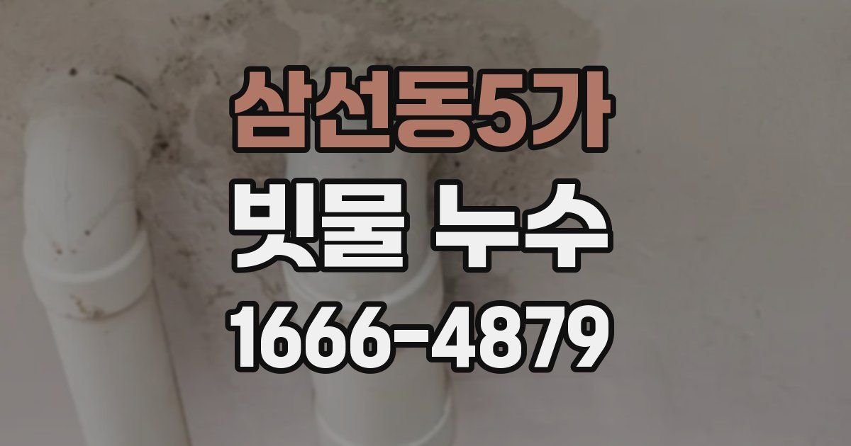 삼선동5가 빗물 누수