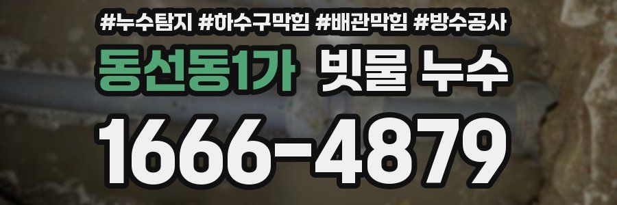 동선동1가 빗물 누수