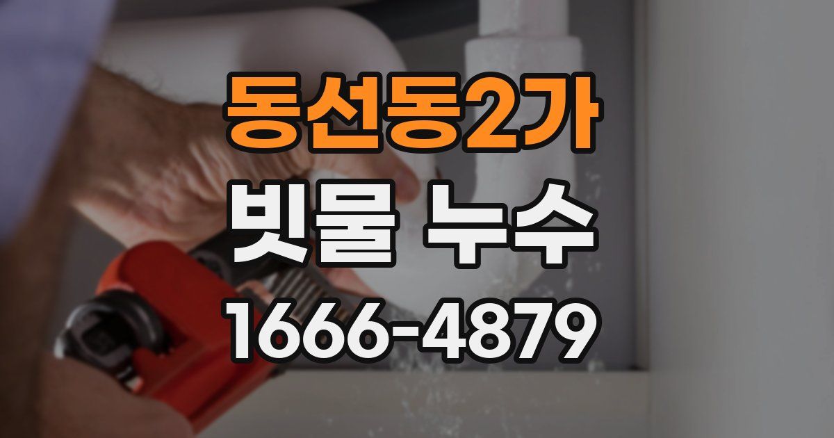 동선동2가 빗물 누수