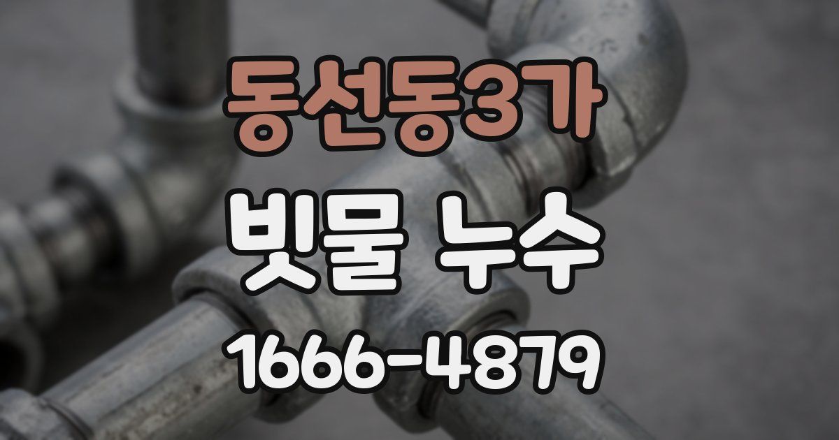 동선동3가 빗물 누수