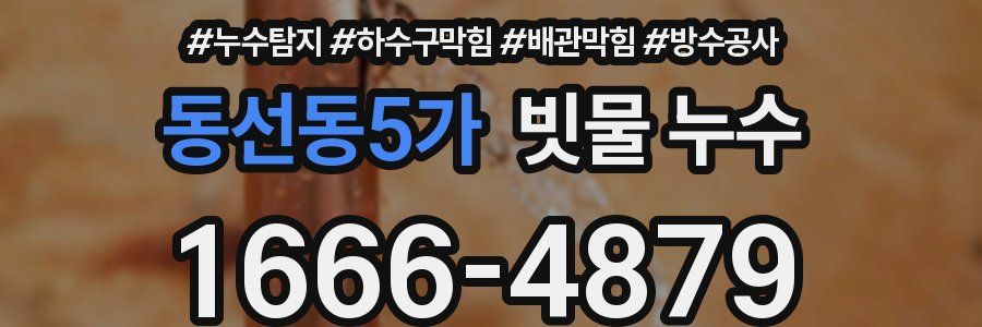 동선동5가 빗물 누수