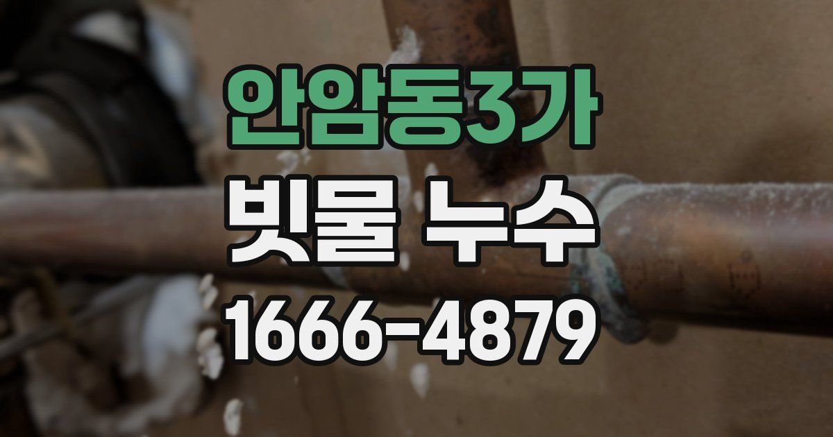 안암동3가 빗물 누수