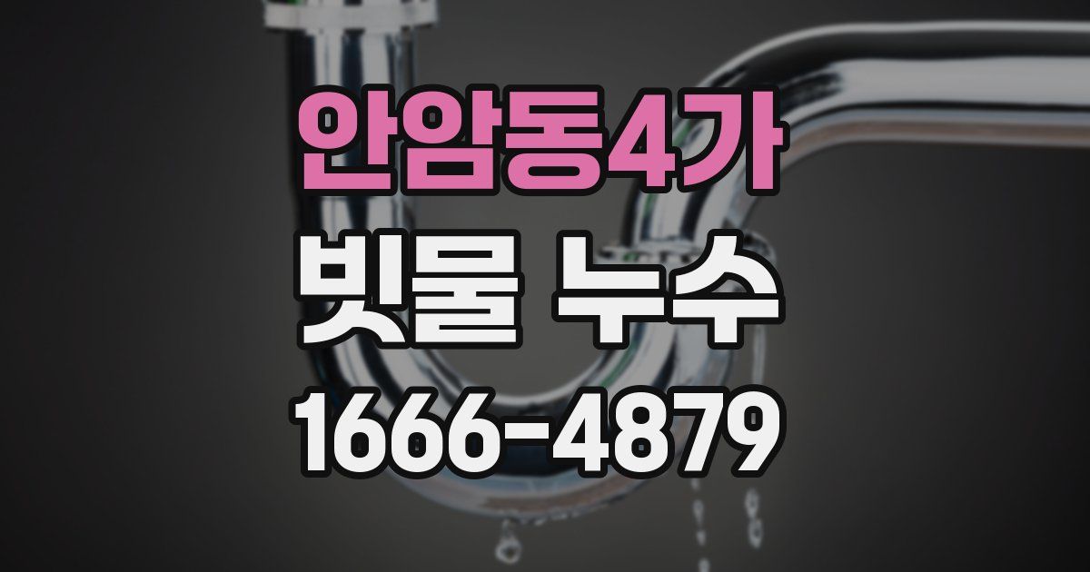 안암동4가 빗물 누수