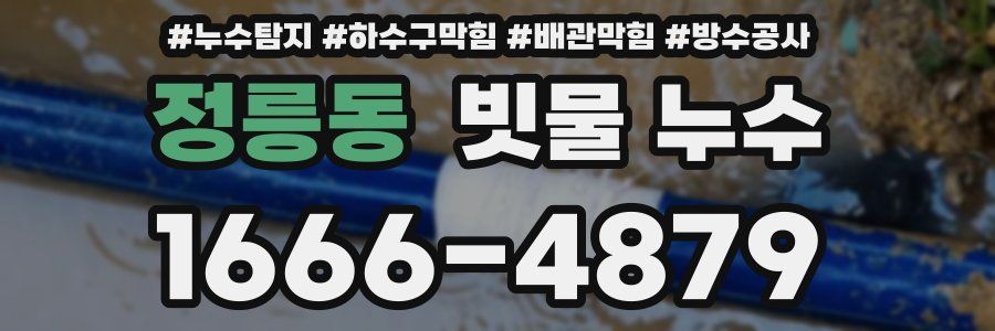 정릉동 빗물 누수