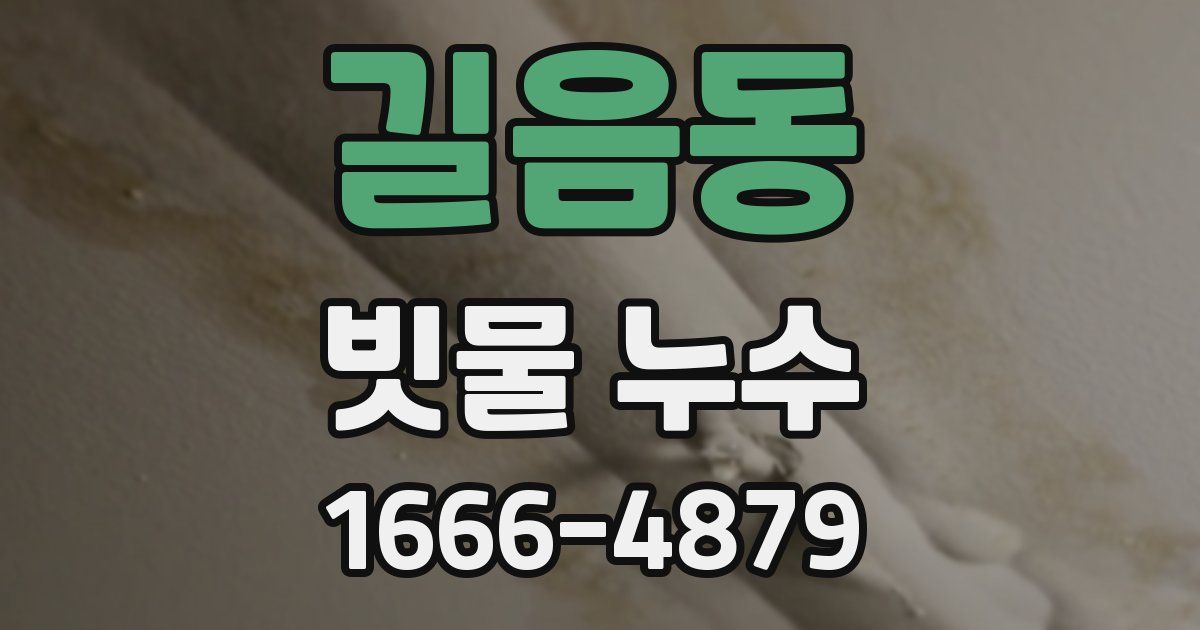 길음동 빗물 누수