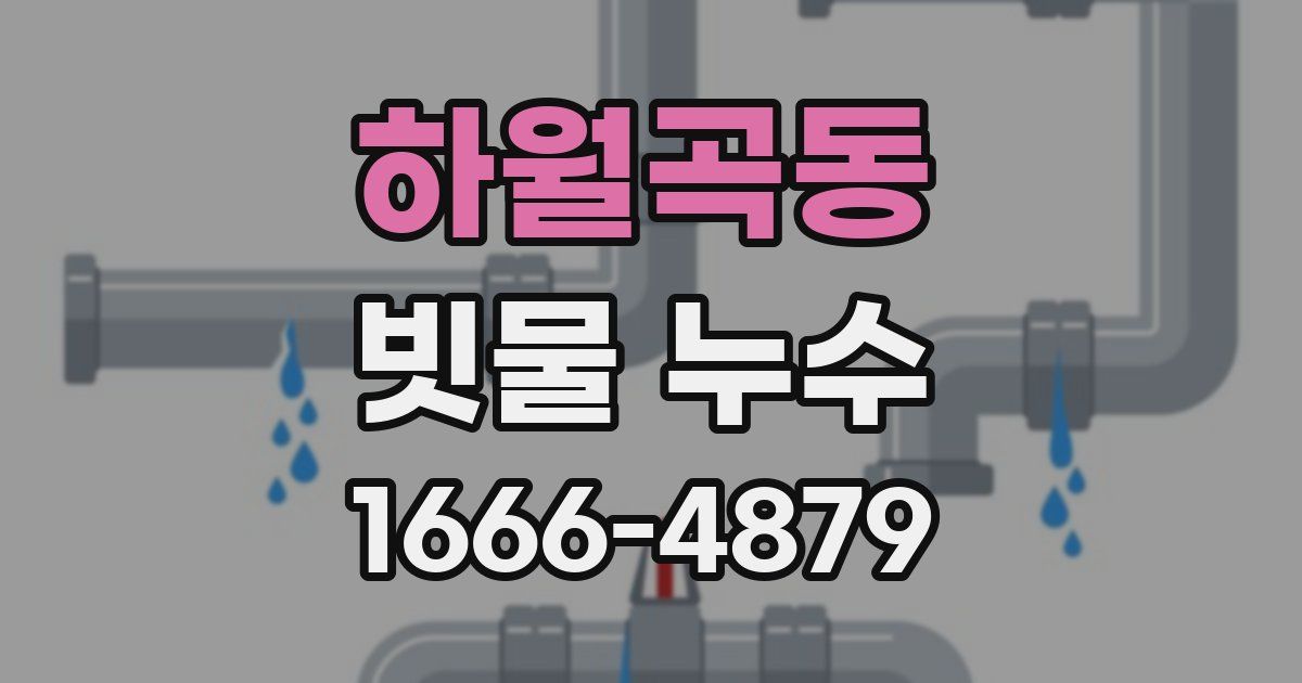 하월곡동 빗물 누수