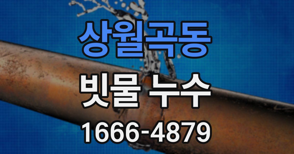 상월곡동 빗물 누수