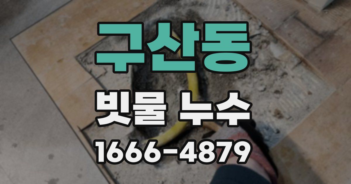 구산동 빗물 누수