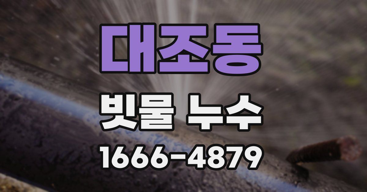 대조동 빗물 누수