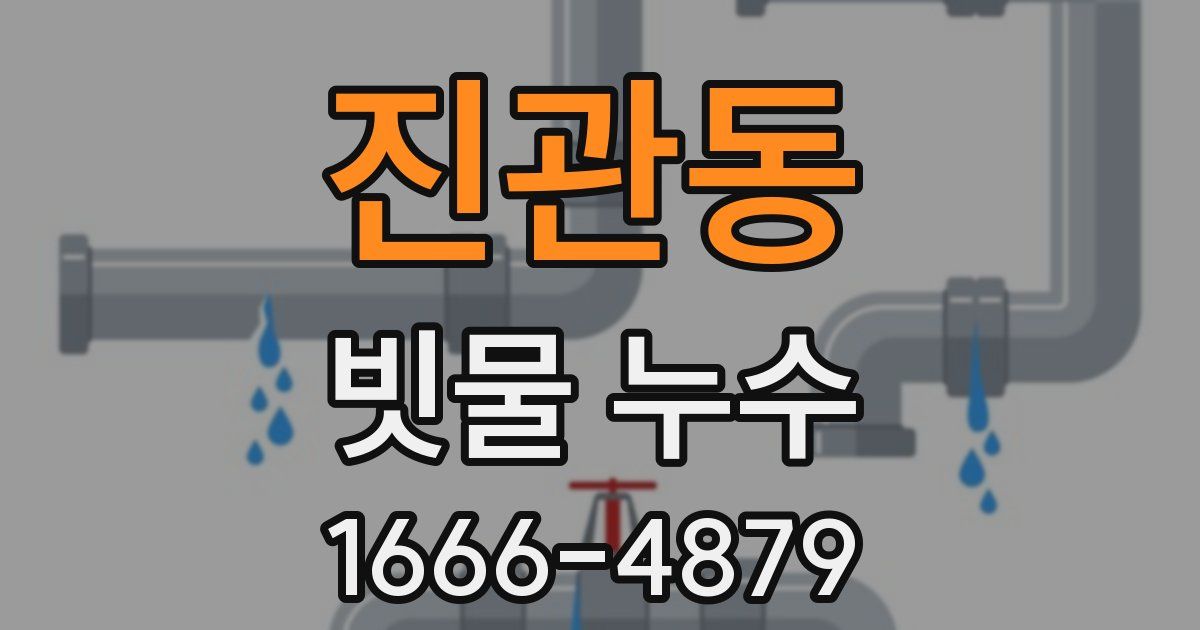 진관동 빗물 누수